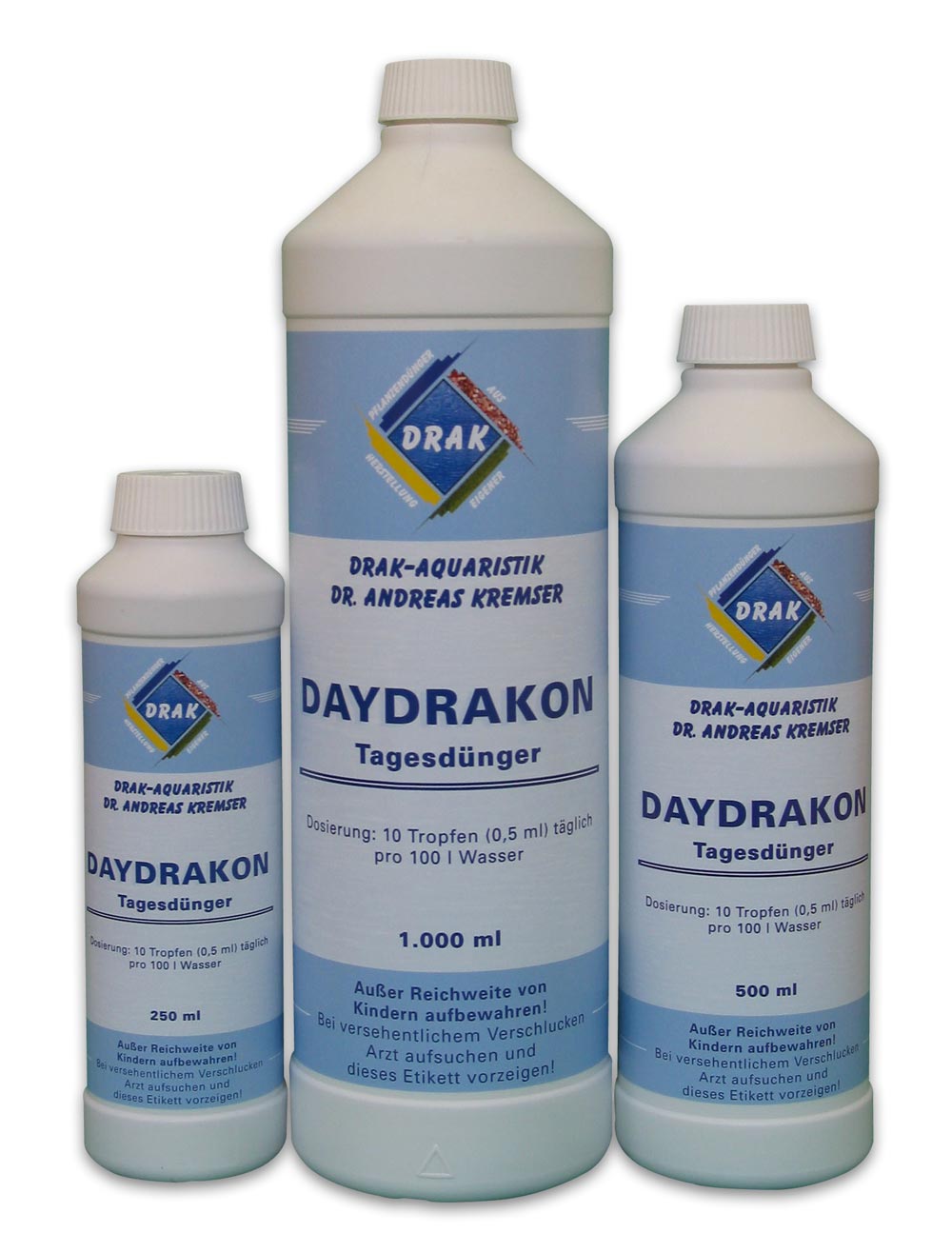 Daydrakon Daily Fertilizer & Iron Fertilizer Bottles