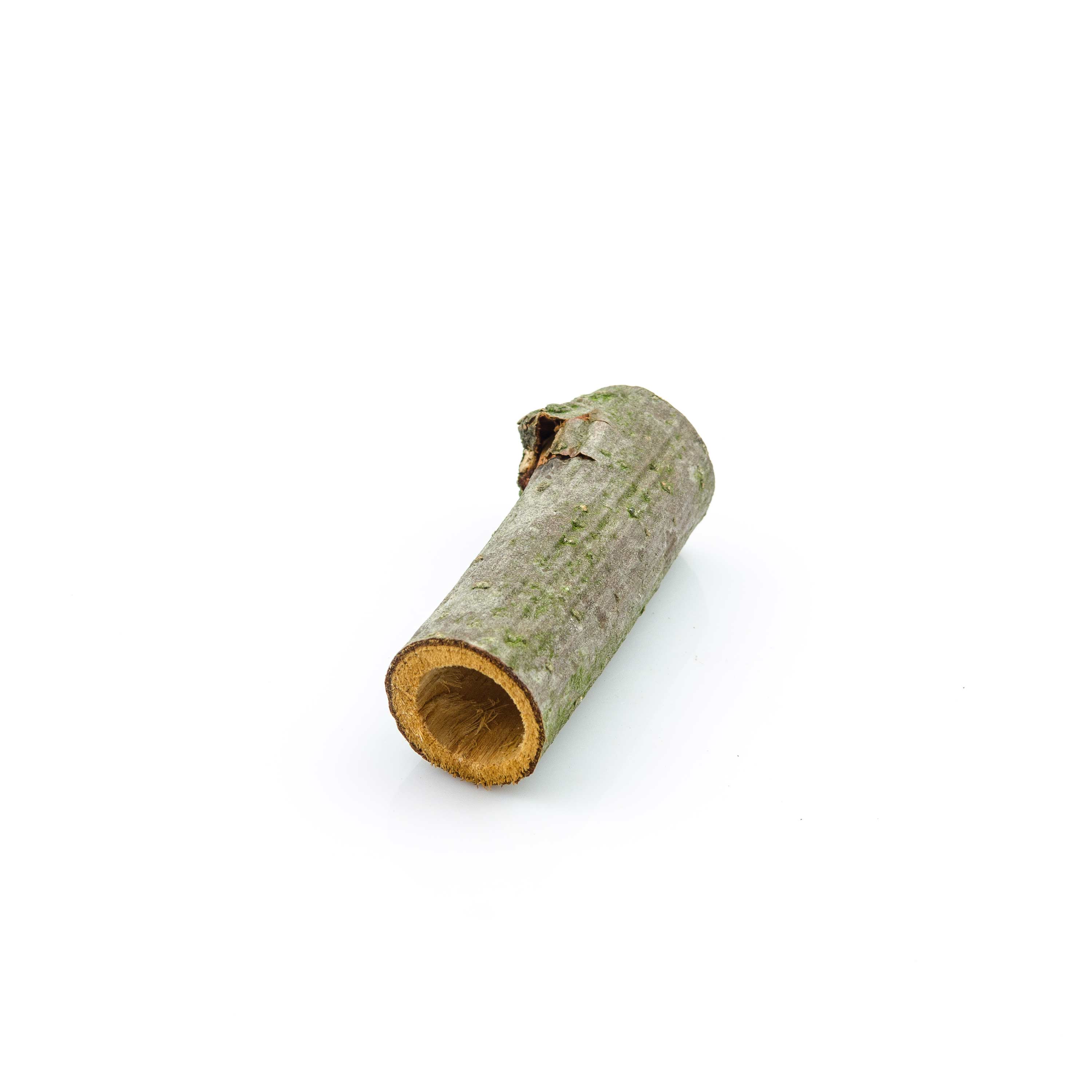 Alder wood tube - one end open 18 mm