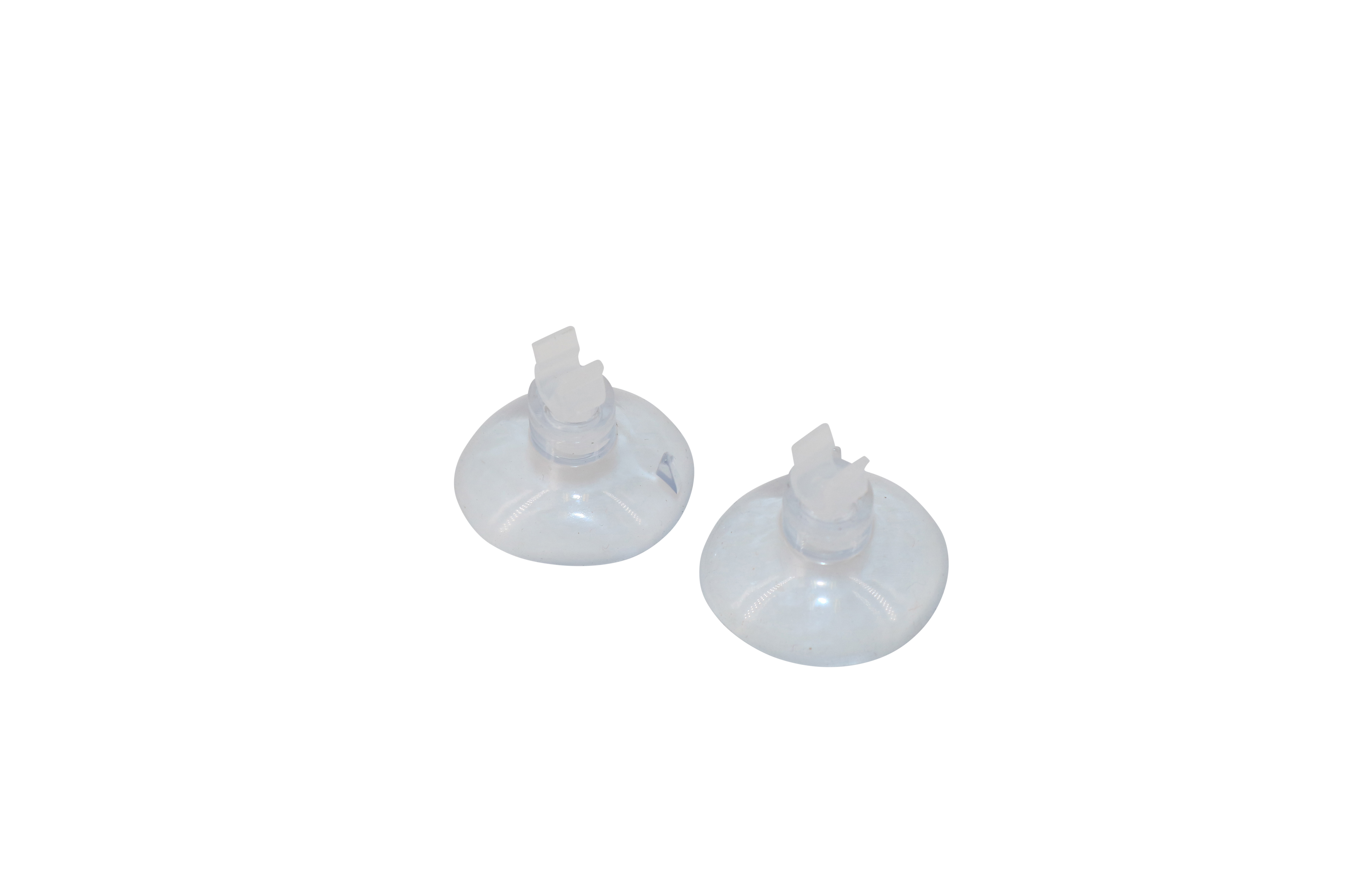 Transparent suction cups in double pack clip