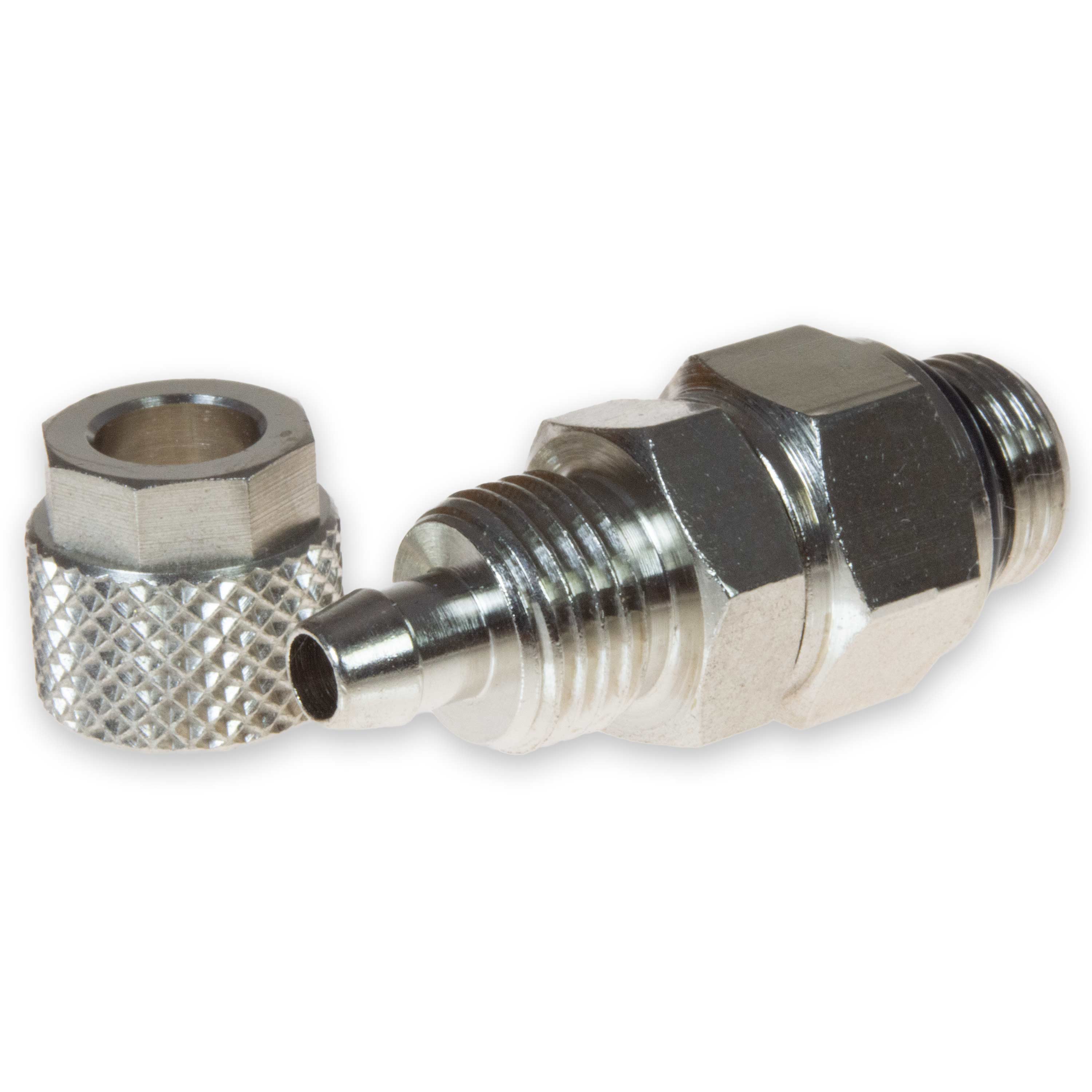 Hose connection 1/8" × 6/4 nickel-plated brass - pivotable