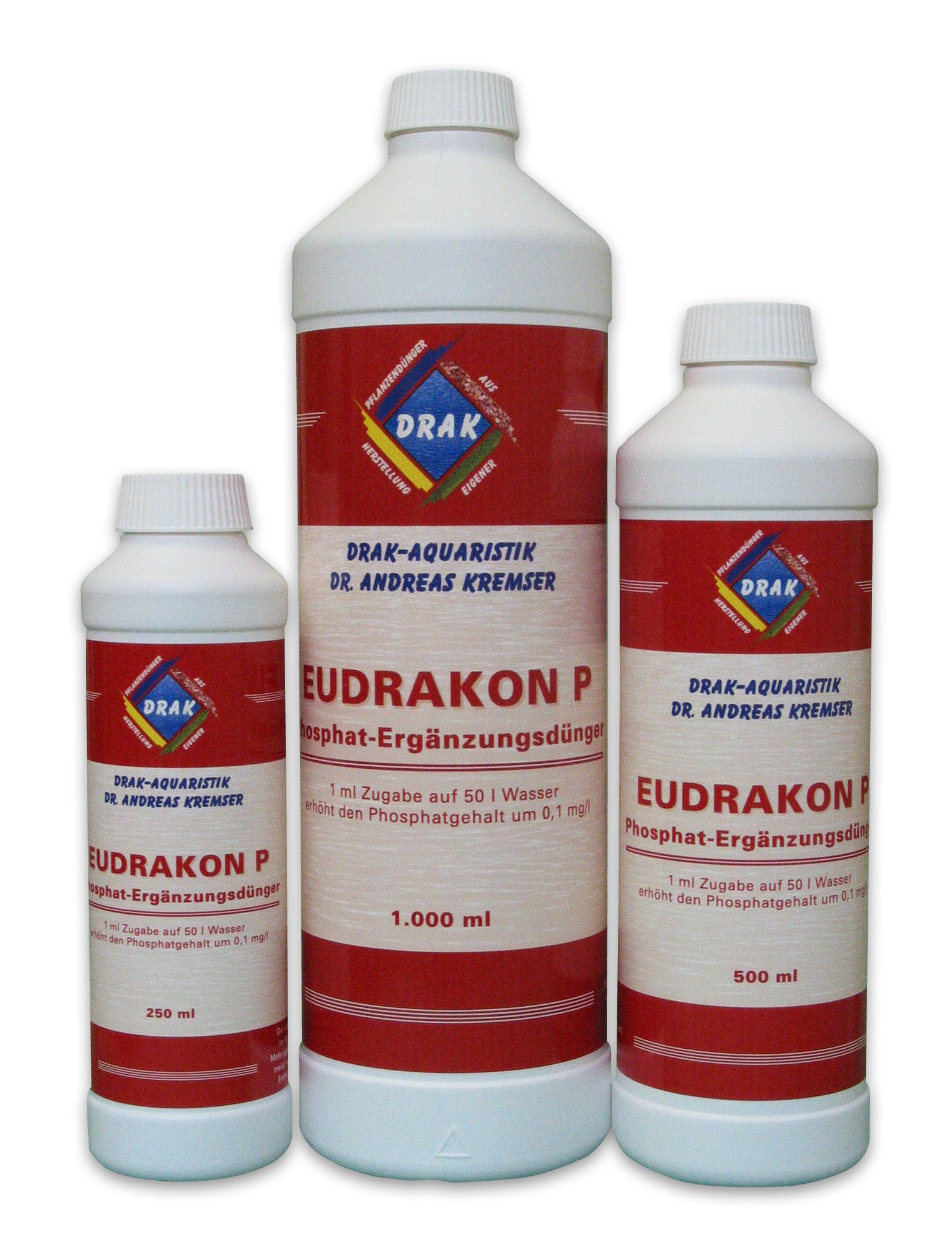 Eudrakon P Phosphate Fertilizer Bottles