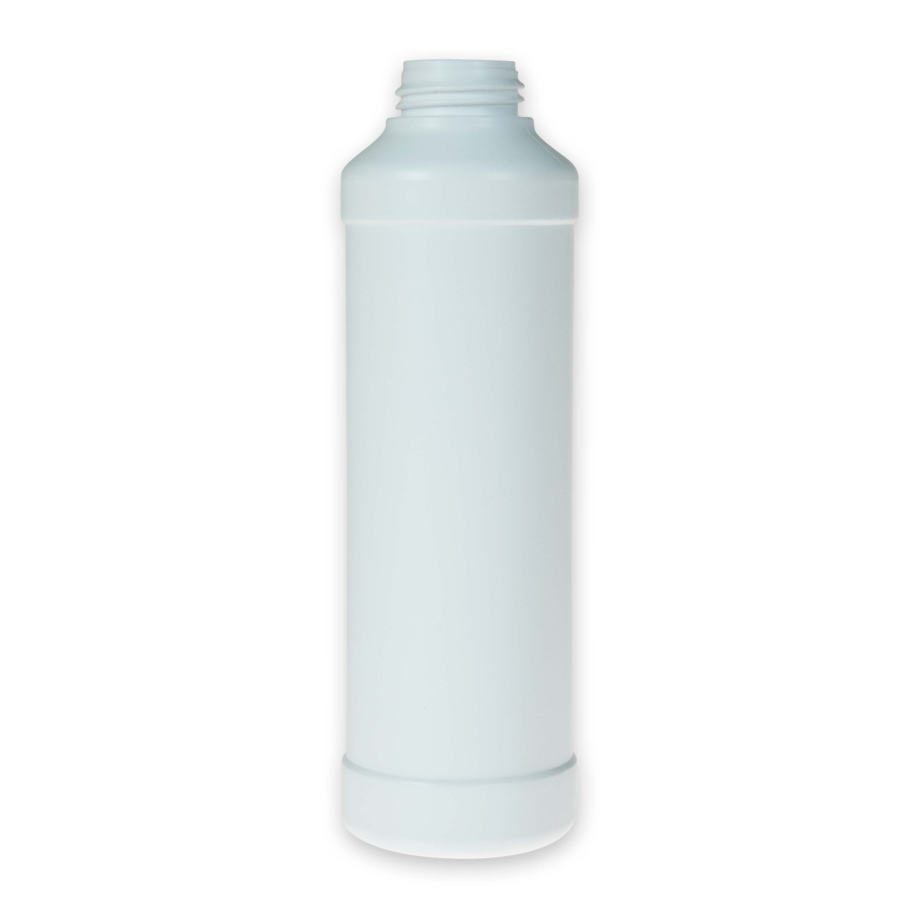 Cylindrical round bottle made of HDPE white 250 ml