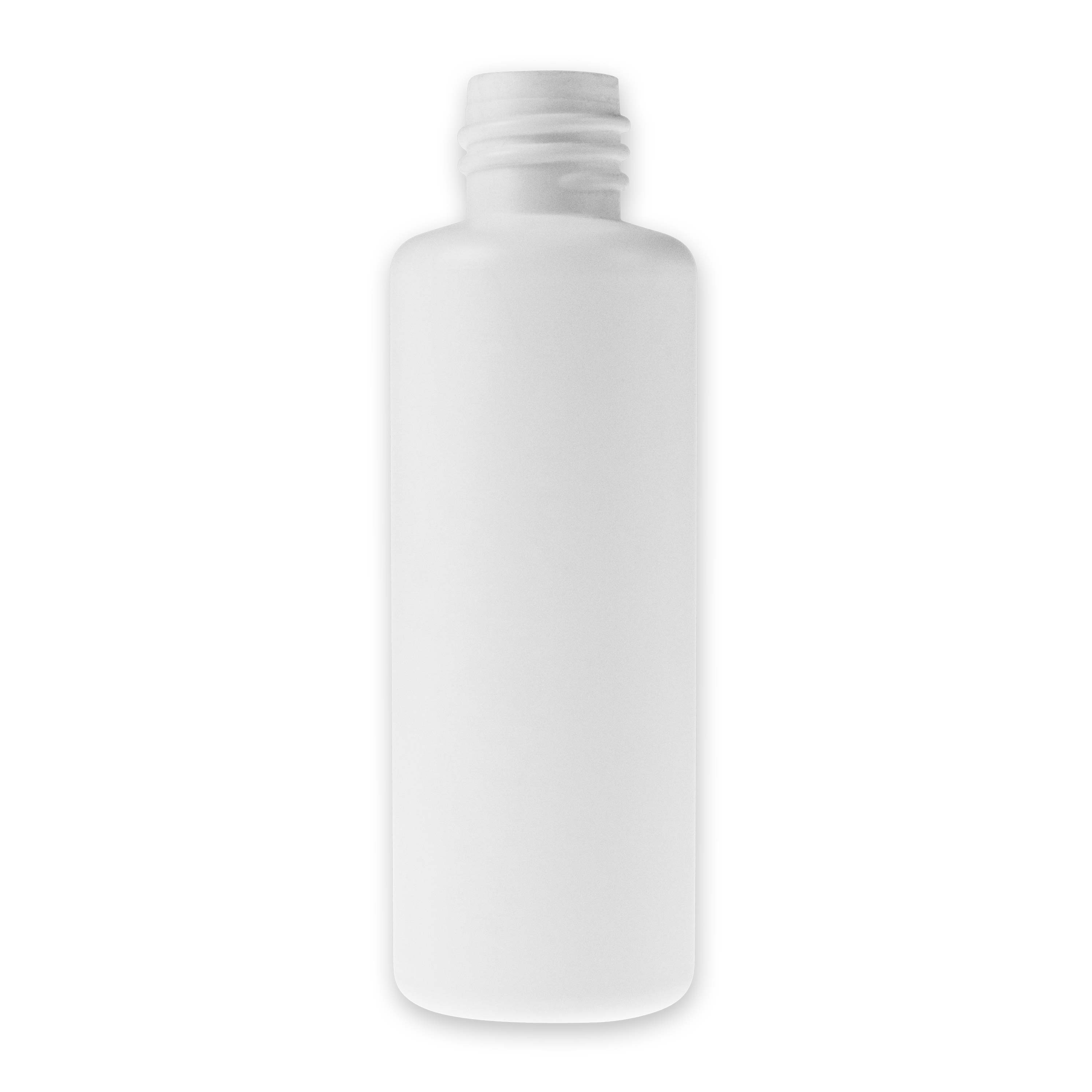 Cylindrical round bottle made of HDPE white 50 ml